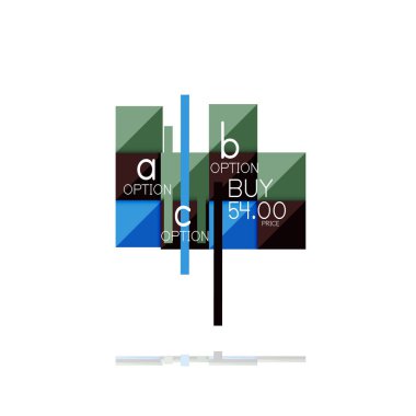 Kare seçeneğinin Infographic afiş. Bilgi ve veri görselleştirme, geometrik tasarım