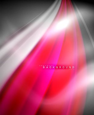 Neon holografik sıvı renkli dalga web, duvar kağıdı, desen, doku ve arka plan için