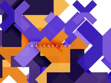 Çok renkli soyut geometrik şekiller, geometri arka plan web afiş için