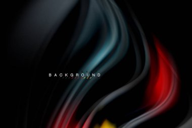 Sıvı sıvı renkler tasarım, renkli mermer veya plastik dalgalı doku arka plan, siyah, iş veya teknoloji sunu veya web broşür için parlak renkli öğeleri kapak tasarımı, duvar kağıdı