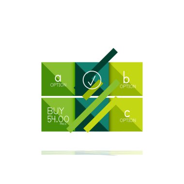 Kare seçeneğinin Infographic afiş. Bilgi ve veri görselleştirme, geometrik tasarım