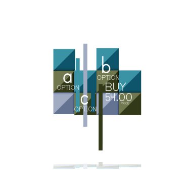 Kare seçeneğinin Infographic afiş. Bilgi ve veri görselleştirme, geometrik tasarım