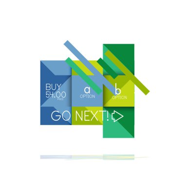 Kare seçeneğinin Infographic afiş. Bilgi ve veri görselleştirme, geometrik tasarım