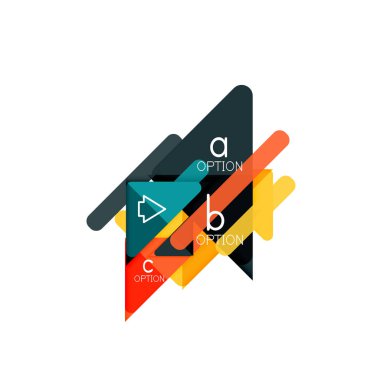 Üçgen veri görselleştirme tasarım, seçenek Infographic düzen