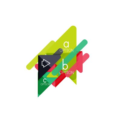 Üçgen veri görselleştirme tasarım, seçenek Infographic düzen