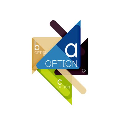 Üçgen veri görselleştirme tasarım, seçenek Infographic düzen