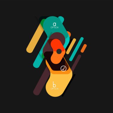 Düz tasarım geometrik infographics, ok şekli vektör etiket veya etiket, Fiyat etiketleri, promosyon rozet, simgesi tasarım, kağıt tarzı düzeni verileri grafik görselleştirme adım adım süreci için için teklif