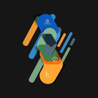 Düz tasarım geometrik infographics, ok şekli vektör etiket veya etiket, Fiyat etiketleri, promosyon rozet, simgesi tasarım, kağıt tarzı düzeni verileri grafik görselleştirme adım adım süreci için için teklif