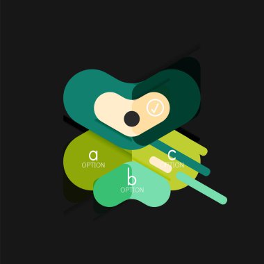 Düz tasarım geometrik infographics, ok şekli vektör etiket veya etiket, Fiyat etiketleri, promosyon rozet, simgesi tasarım, kağıt tarzı düzeni verileri grafik görselleştirme adım adım süreci için için teklif