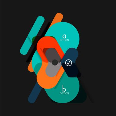 Düz tasarım geometrik infographics, ok şekli vektör etiket veya etiket, Fiyat etiketleri, promosyon rozet, simgesi tasarım, kağıt tarzı düzeni verileri grafik görselleştirme adım adım süreci için için teklif