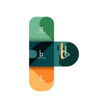 Infographics seçeneği ve adım adım içinde yuvarlak kareler, grafik, grafik, diyagram seçenekleri, parçalar, süreçleri ile unsuru