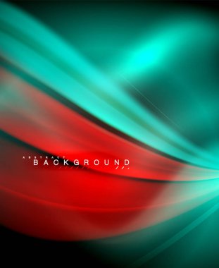 Neon holografik sıvı renkli dalga web, duvar kağıdı, desen, doku ve arka plan için