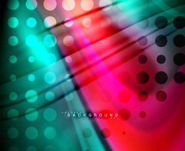 Neon holografik sıvı renkli dalga web, duvar kağıdı, desen, doku ve arka plan için