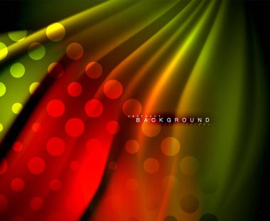 Neon holografik sıvı renkli dalga web, duvar kağıdı, desen, doku ve arka plan için