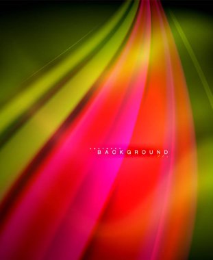 Neon holografik sıvı renkli dalga web, duvar kağıdı, desen, doku ve arka plan için