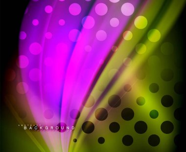 Neon holografik sıvı renkli dalga web, duvar kağıdı, desen, doku ve arka plan için