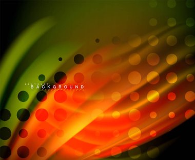 Neon holografik sıvı renkli dalga web, duvar kağıdı, desen, doku ve arka plan için