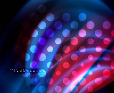 Neon holografik sıvı renkli dalga web, duvar kağıdı, desen, doku ve arka plan için