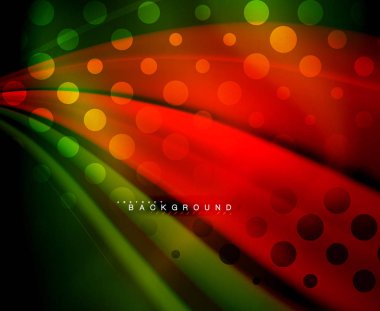 Neon holografik sıvı renkli dalga web, duvar kağıdı, desen, doku ve arka plan için