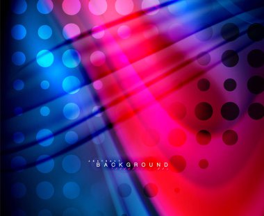 Neon holografik sıvı renkli dalga web, duvar kağıdı, desen, doku ve arka plan için