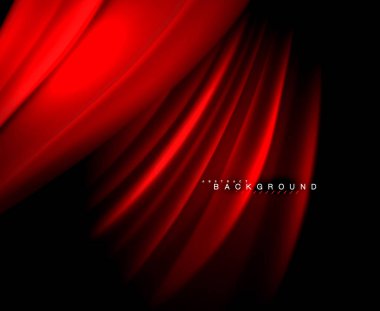 Neon parlayan dalga, sihirli enerji ve ışık arka plan. Vektör duvar kağıdı şablonu