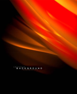 Neon parlayan dalga, sihirli enerji ve ışık arka plan. Vektör duvar kağıdı şablonu