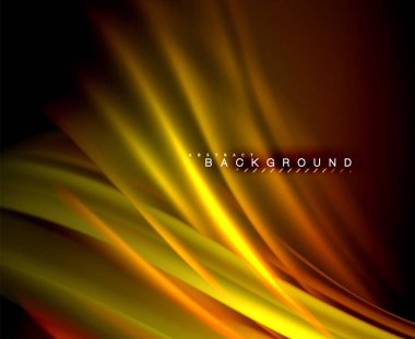 Neon parlayan dalga, sihirli enerji ve ışık arka plan. Vektör duvar kağıdı şablonu