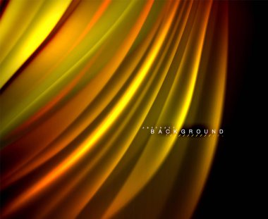 Neon parlayan dalga, sihirli enerji ve ışık arka plan. Vektör duvar kağıdı şablonu