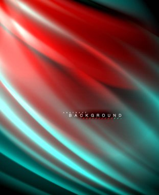 Neon parlayan dalga, sihirli enerji ve ışık arka plan. Vektör duvar kağıdı şablonu