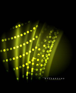 Neon parlayan techno hatları, yüksek teknoloji fütüristik arka plan şablonu kare şekilleri ile