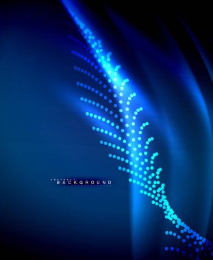 Neon parlayan techno hatları, yüksek teknoloji fütüristik arka plan şablonu kare şekilleri ile