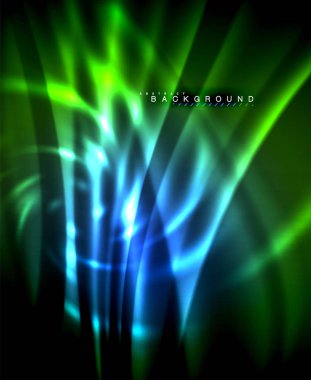 Neon parlayan techno hatları, yüksek teknoloji fütüristik arka plan şablonu kare şekilleri ile