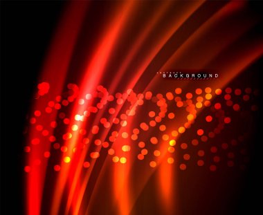 Neon parlayan techno hatları, yüksek teknoloji fütüristik arka plan şablonu kare şekilleri ile