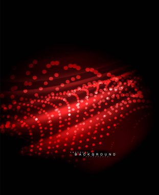 Neon parlayan techno hatları, yüksek teknoloji fütüristik arka plan şablonu kare şekilleri ile