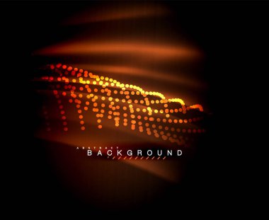 Neon parlayan techno hatları, yüksek teknoloji fütüristik arka plan şablonu kare şekilleri ile