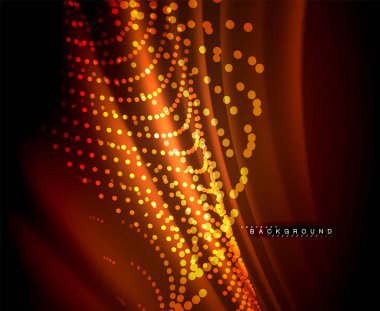 Neon parlayan techno hatları, yüksek teknoloji fütüristik arka plan şablonu kare şekilleri ile