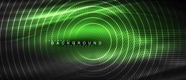 Neon parlayan çizgiler, sihirli enerji uzay ışığı konsepti, soyut arka plan duvar kağıdı tasarımı