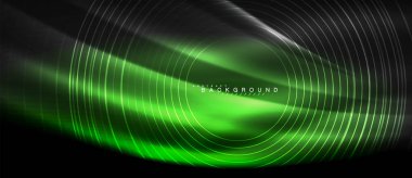 Neon parlayan çizgiler, sihirli enerji uzay ışığı konsepti, soyut arka plan duvar kağıdı tasarımı