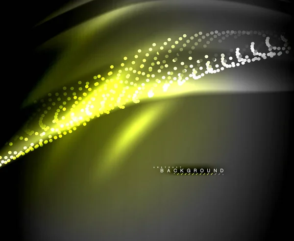 Neonové svítící techno linky, hi-tech futuristické abstraktní pozadí šablony s hranatých tvarů — Stockový vektor