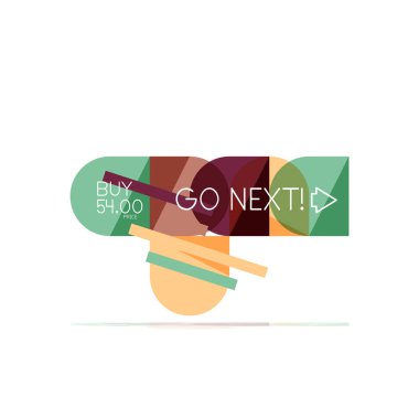 En az daire temiz soyut seçeneği adım Infographic tasarım öğesi, geometrik şekiller - Tur kareler, daireler ve satırları düzeni ile örnek metin