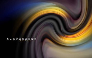 Sıvı sıvı renkler tasarım, renkli mermer veya plastik dalgalı doku arka plan, siyah, iş veya teknoloji sunu veya web broşür için parlak renkli öğeleri kapak tasarımı, duvar kağıdı