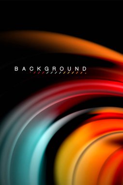 Sıvı sıvı renkler tasarım, renkli mermer veya plastik dalgalı doku arka plan, siyah, iş veya teknoloji sunu veya web broşür için parlak renkli öğeleri kapak tasarımı, duvar kağıdı