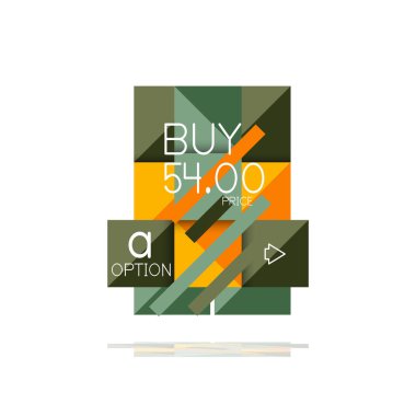 Kare seçeneğinin Infographic afiş. Bilgi ve veri görselleştirme, geometrik tasarım