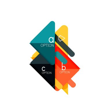 Üçgen veri görselleştirme tasarım, seçenek Infographic düzen