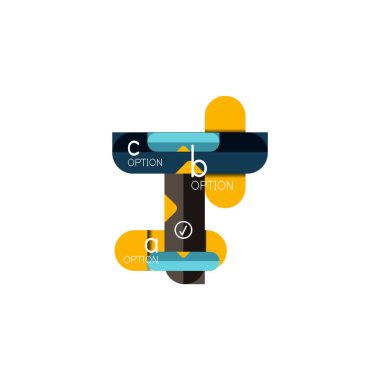 Özet satırları geometrik Infographic layoutabstract satırları geometrik Infographic düzeni, veri görselleştirme tasarım, seçeneği adım adım programı, web kutusu