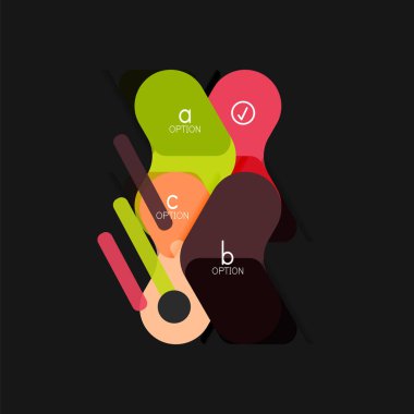 Düz tasarım geometrik infographics, ok şekli vektör etiket veya etiket, Fiyat etiketleri, promosyon rozet, simgesi tasarım, kağıt tarzı düzeni verileri grafik görselleştirme adım adım süreci için için teklif