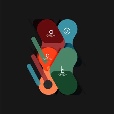 Düz tasarım geometrik infographics, ok şekli vektör etiket veya etiket, Fiyat etiketleri, promosyon rozet, simgesi tasarım, kağıt tarzı düzeni verileri grafik görselleştirme adım adım süreci için için teklif