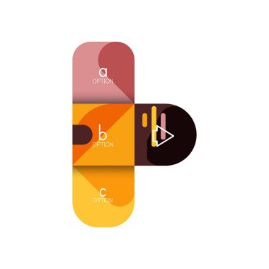 Infographics seçeneği ve adım adım içinde yuvarlak kareler, grafik, grafik, diyagram seçenekleri, parçalar, süreçleri ile unsuru