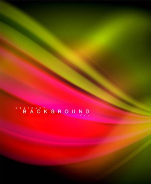 Neon holografik sıvı renkli dalga web, duvar kağıdı, desen, doku ve arka plan için