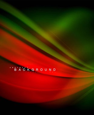 Neon holografik sıvı renkli dalga web, duvar kağıdı, desen, doku ve arka plan için